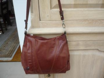 sac à main en cuir marron - BON ÉTAT, Enlèvement ou Envoi, Moins de 40 cm, Moins de 35 cm, Comme neuf