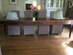 Antieke franse boerentafel met 10 houten stoelen, Ophalen