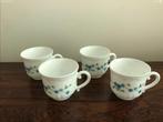 Arcopal Veronica bloemetjes set van 4 kopjes tasjes, Antiek en Kunst, Ophalen of Verzenden