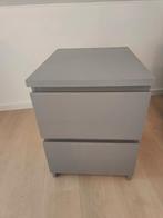 Ikea malm nachtkastje grijs, Huis en Inrichting, Ophalen, Zo goed als nieuw