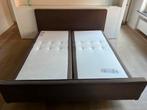 Boxspring 180x200, Ophalen, Gebruikt, Bruin, 180 cm