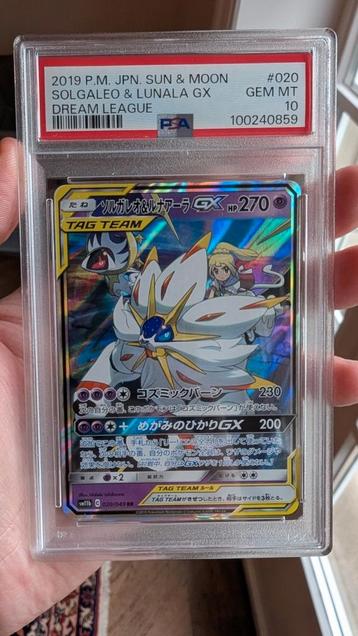 Solgaleo & Lunala GX 020 Dream League PSA 10 beschikbaar voor biedingen