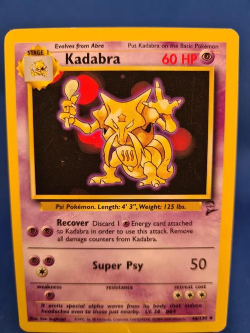 Kadabra 46/130 - Base Set 2, Hobby en Vrije tijd, Verzamelkaartspellen | Pokémon, Zo goed als nieuw, Verzenden