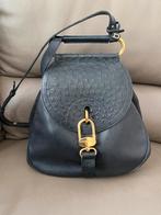 Sac à main avec bandoulière Delvaux Cerceau autruche noir, Ophalen of Verzenden, Zo goed als nieuw, Zwart, Handtas