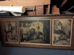 Kader met pentekening  Brugge, Antiek en Kunst, Kunst | Schilderijen | Modern, Ophalen
