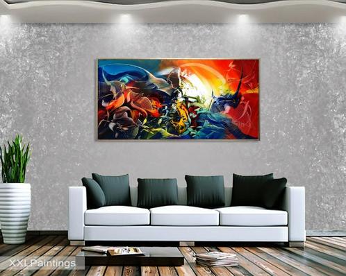 " Extasy " Prachtig Acrylschilderij van Gia Hung 120 x 60 cm, Antiek en Kunst, Kunst | Schilderijen | Abstract, Ophalen of Verzenden