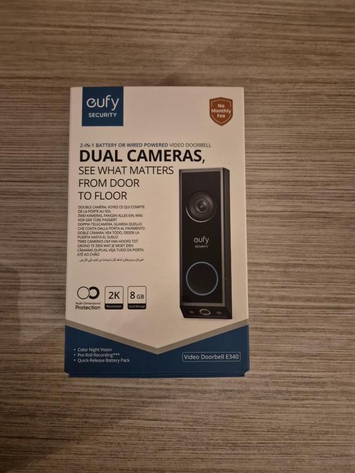 Eufy Deurbel, Huis en Inrichting, Deurbellen, Zo goed als nieuw, Draadloos, Bewegingsdetectiesensor, Compatibel met smartphone