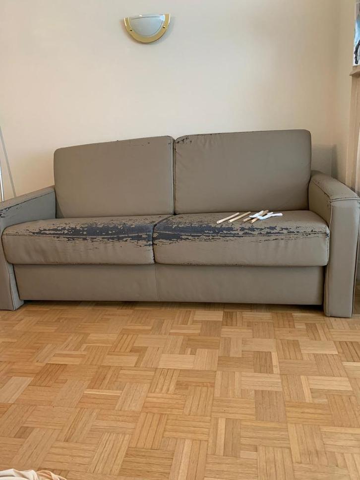 ECHTE SLAAPBANK, Huis en Inrichting, Slaapkamer | Slaapbanken, Zo goed als nieuw, 70 cm of minder, 190 cm of minder, Tweepersoons