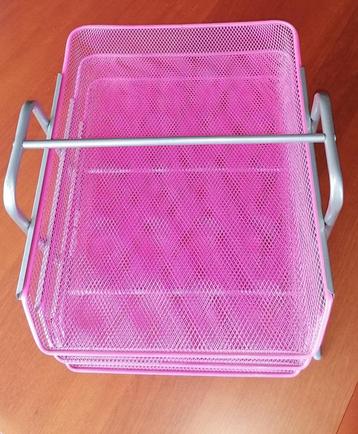 IKEA PORTE-DOCUMENTS ROSE  METAL VINTAGE beschikbaar voor biedingen