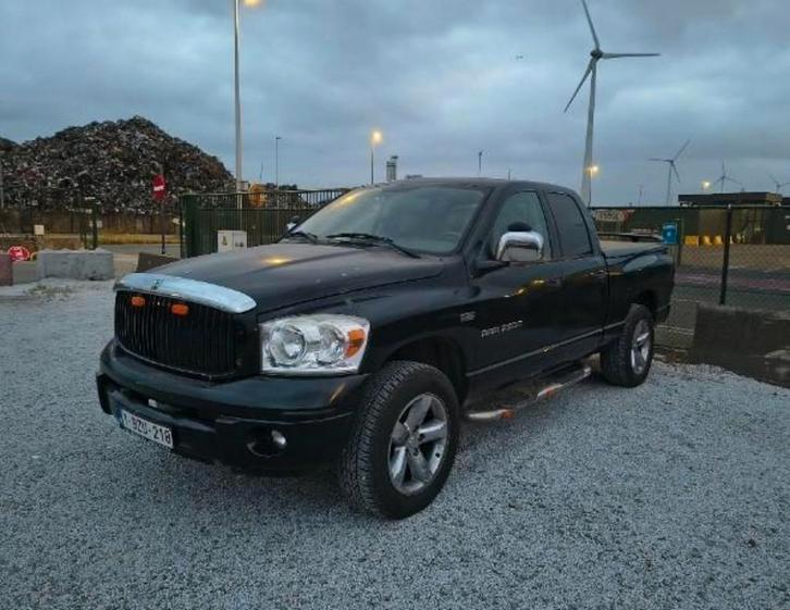 DODGE RAM 2007 V8 BENZINE + LPG LICHTE VRACHT 5 ZITPLAATSEN, Auto's, Dodge, Particulier, 4x4, Centrale vergrendeling, Radio, Trekhaak
