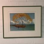 Kristiina Lehtonen (XX-eeuw) - kleuren litho - Lonely tree, Ophalen