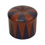 Ronde Vintage Poef Paars Bordeaux Tweekleurig Skai Sixties, Minder dan 50 cm, Gebruikt, Rond, Minder dan 50 cm