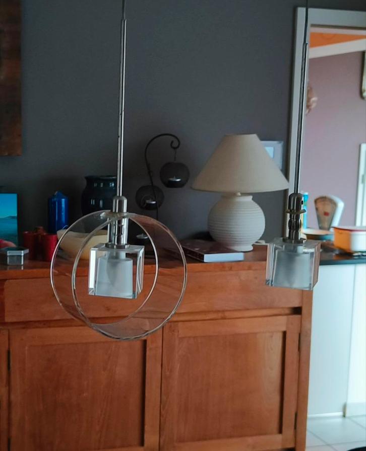 Luminaire, Maison & Meubles, Lampes | Suspensions, Verre, Enlèvement