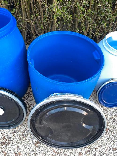 Vat wasblik plastic vat 60l 120l 220l 240l 260l, Tuin en Terras, Regentonnen, Zo goed als nieuw, Kunststof, 75 tot 150 liter, Met kraantje