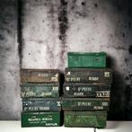 Vintage industriële kist / koffer / valies, Antiek en Kunst, Ophalen of Verzenden