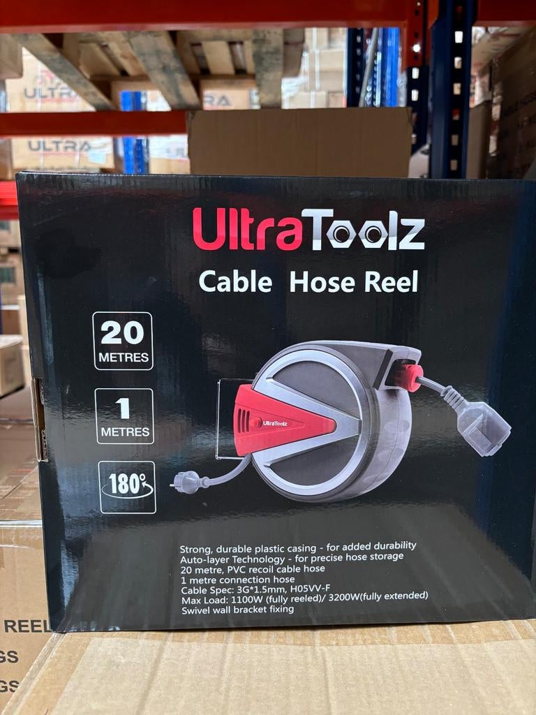 Nieuw ultratoolz stroomhaspel stroomkabel 20M, Auto diversen, Autogereedschap, Nieuw, Ophalen of Verzenden