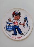 Vintage Sticker - Vito-Paint - Verven - Drogenbos Belgium, Bedrijf of Vereniging, Gebruikt, Ophalen of Verzenden