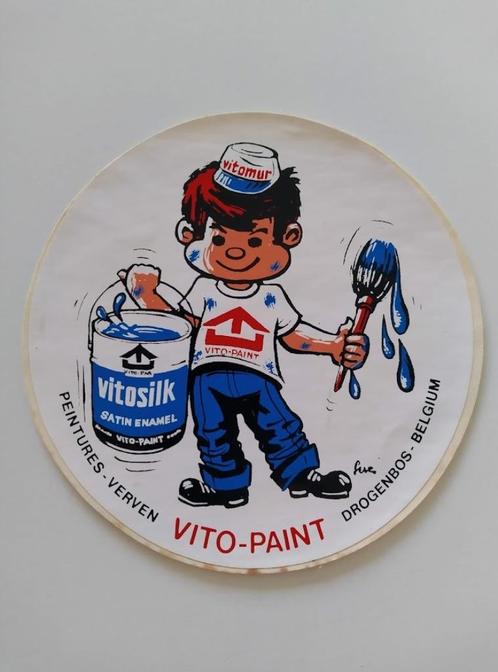 Autocollant vintage - Vito-Paint - Peintures - Drogenbos Bel, Collections, Autocollants, Utilisé, Société ou Association, Enlèvement ou Envoi