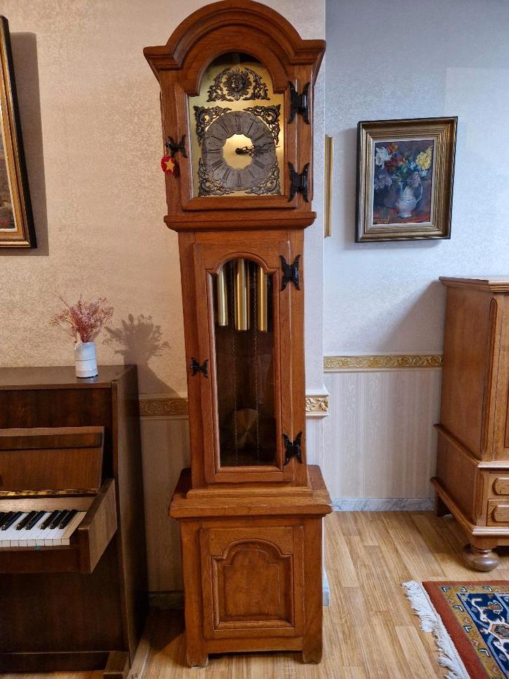 Horloge vintage à boîtier long en bon état, Maison & Meubles, Accessoires pour la Maison | Horloges, Comme neuf, Horloge sur pied