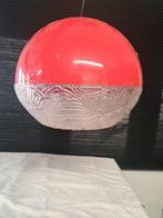 Vintage jaren 70 hanglamp, kunststof oranje bol hanglamp, Ophalen, Zo goed als nieuw, Kunststof, Retro