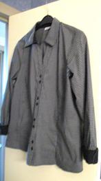 Zwart / grijs hemd M&S mt 50, Nieuw, Ophalen of Verzenden, MS Mode, Blouse of Tuniek