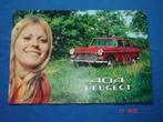 Peugeot 404 Folder 1970, Ophalen of Verzenden, Gelezen, Peugeot