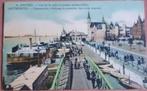 POSTKAART ANTWERPEN 1919 : HAVENZICHT,VLOTBRUG en MUSEUM gel, Verzenden, Voor 1920, Gelopen, Antwerpen