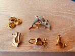 4 pins dolfijnen (swarovski) zeehond vos muis goudkleur, Verzamelen, Ophalen of Verzenden