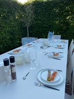 Tuintafel 280cm aluminium wit met volkeramisch blad, Immo