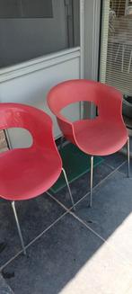 2 design stoelen(binnen of buiten), Huis en Inrichting, Stoelen, Gebruikt, Ophalen