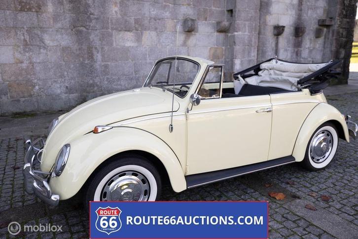 Volkswagen Beetle Cabriolet | 1966 | Route 66 Auctions, Auto's, Oldtimers, Bedrijf, Te koop, Volkswagen, Benzine, Overige carrosserie