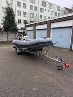 Kleine RIB 25PK + trailer, Watersport en Boten, Rubberboten, Nieuw, Benzine, Minder dan 70 pk, Overige materialen