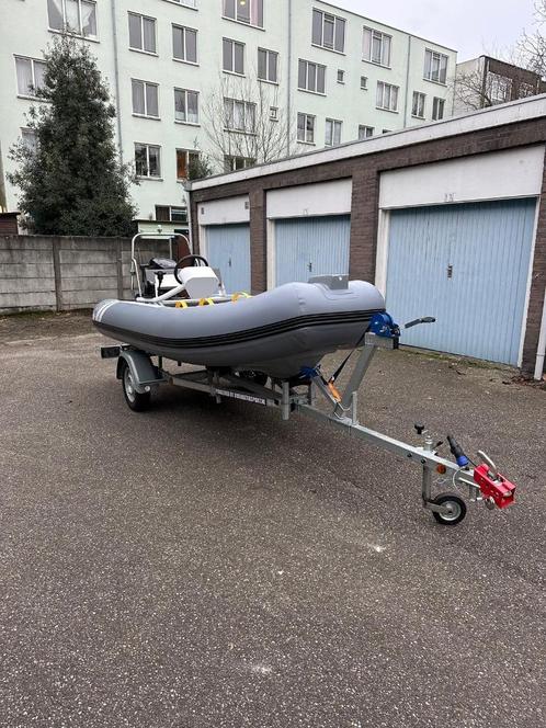 Kleine RIB 25PK + trailer, Watersport en Boten, Rubberboten, Nieuw, Overige merken, Overige materialen, Minder dan 70 pk, Benzine
