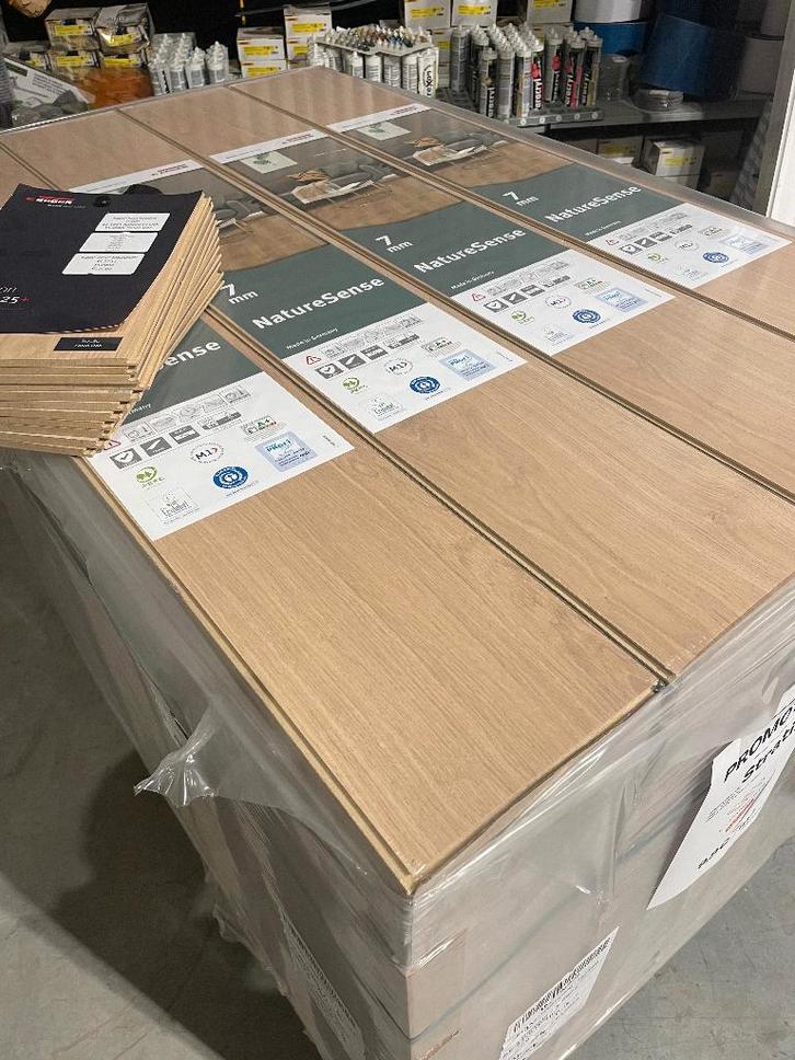 Parquet Stratifié, Huis en Inrichting, Stoffering | Vloerbedekking, Nieuw, Parket, Crème, 75 m² of meer, Ophalen