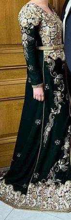 groene caftan / henna jurk met riem maat 38 - 40, Kleding | Dames, Maat 38/40 (M), Galajurk, Handmade, Ophalen of Verzenden