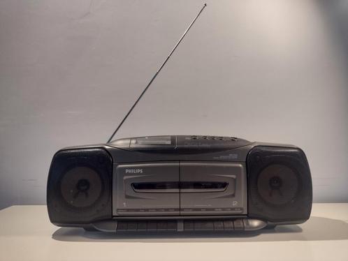 Radio + lecteur cassette Philips Digital Quartz Tuner X2 pcs, TV, Hi-fi & Vidéo, Radios, Utilisé, Radio, Enlèvement ou Envoi