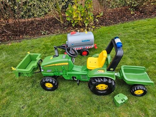 Tractor met geluid+licht met aanhanger, laadbox, tankwagen, Kinderen en Baby's, Speelgoed | Buiten | Skelters, Zo goed als nieuw