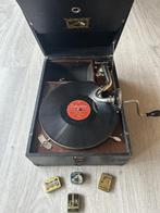 Gramophone "VOIX DE SON MAÎTRE" complet +110 Disques - 320€, Enlèvement