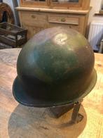 Casque belge ABBL M51 type US camouflé, Verzamelen, Verzenden, Landmacht, Helm of Baret