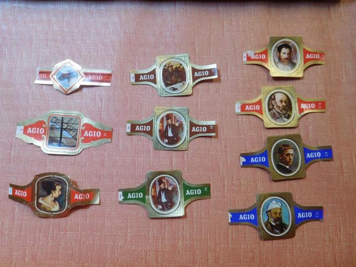 Onvolledige serie Agio-ringen, Verzamelen, Rookartikelen, Aanstekers en Luciferdoosjes, Gebruikt, Ophalen of Verzenden