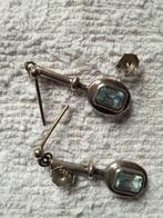 Lot zilver met oorbellen, ringen en sleutelhanger, Met edelsteen, Gebruikt, Ophalen of Verzenden, 17 tot 18