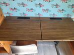 Vintage schoolbank met twee stoeltjes, Huis en Inrichting, Kasten | Secretaires, Ophalen, Gebruikt