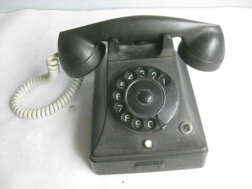 Téléphone noir - numéro sur le cadran - Standard - Vint, Télécoms, Téléphones fixes | Filaires, Reconditionné, Enlèvement ou Envoi