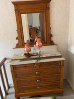 Commode met spiegel en marmeren blad, Antiek en Kunst, Antiek | Meubels | Kasten, Ophalen
