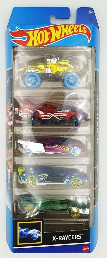 Hot Wheels 'X-Raycers' Blister pack - 5 Cars, Envoi, Neuf