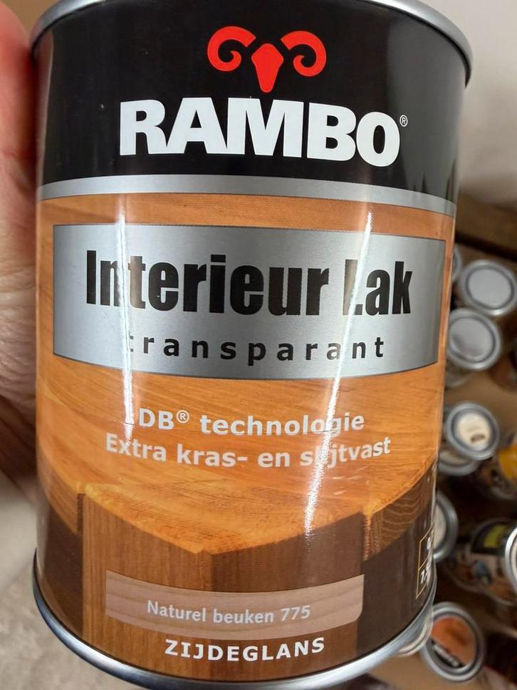 Rambo interieurlak transparant naturel beuken 0,75liter, Hobby & Loisirs créatifs, Bricolage, Neuf, Matériel, Enlèvement ou Envoi