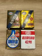 Lot de 4 bidons d’huile Olieblik olie blik oil Esso uniflo, Verzamelen, Ophalen of Verzenden