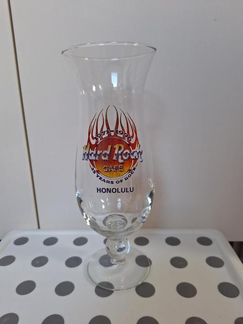Hard Rock Cafe Honolulu 25-jarig jubileum Hurricane Glass, Verzamelen, Glas en Drinkglazen, Zo goed als nieuw, Overige typen, Ophalen