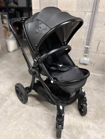 Egg kinderwagen lederlook zwart, Enlèvement, Comme neuf