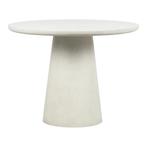 Witte ronde eettafel Fonq, Huis en Inrichting, Tafels | Eettafels, Ophalen, 100 tot 150 cm, Rond, Zo goed als nieuw